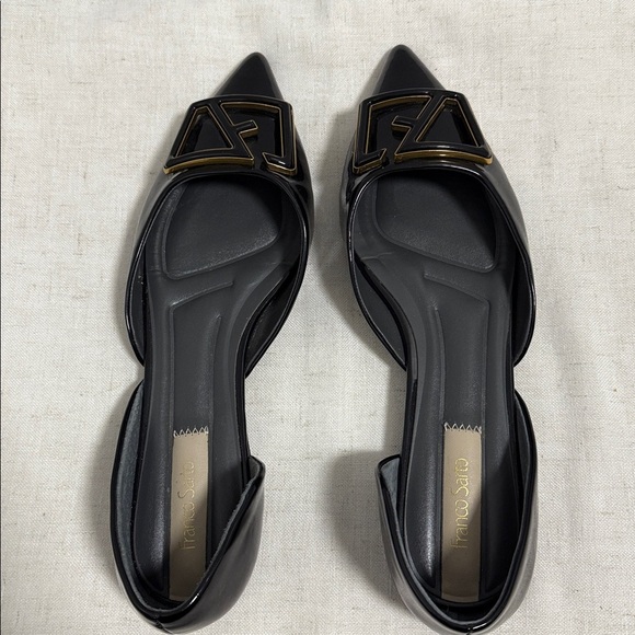 Franco Sarto Women's Hadley Black Patent Pointed Toe Flats Slip Ons size 9.5 - Picture 8 of 8
